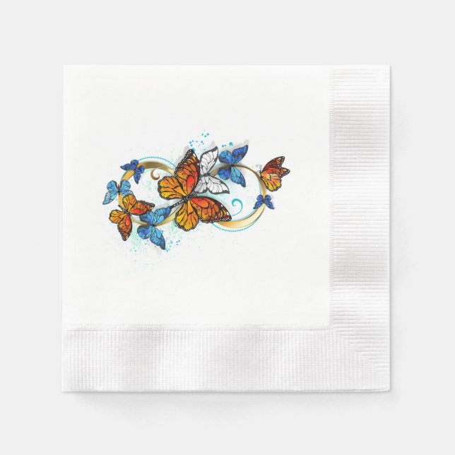 Infinity of Monarch Butterflies Napkin (Front)