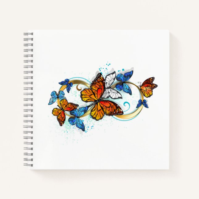 Infinity of Monarch Butterflies Notebook (Front)