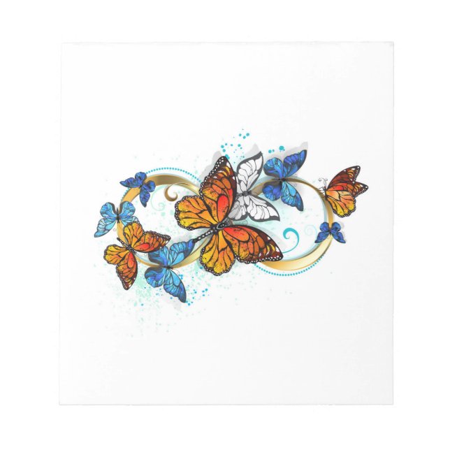 Infinity of Monarch Butterflies Notepad (Front)
