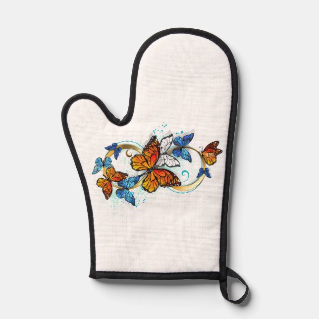Infinity of Monarch Butterflies Oven Mitt (Front)
