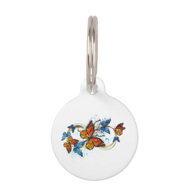 Infinity of Monarch Butterflies Pet Tag (Front)