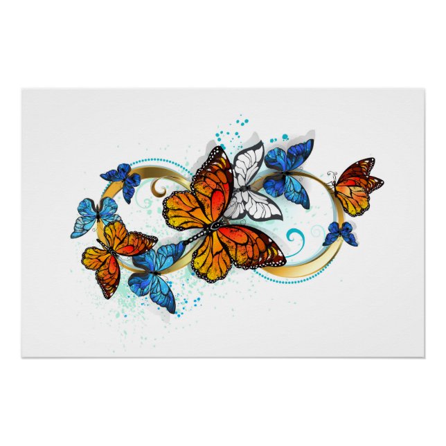 Infinity of Monarch Butterflies Poster (Front)