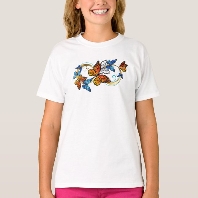 Infinity of Monarch Butterflies T-Shirt (Front)