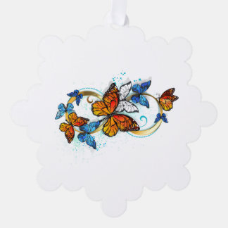 Infinity of Monarch Butterflies Tree Decoration Card