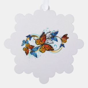Infinity of Monarch Butterflies Tree Decoration Card