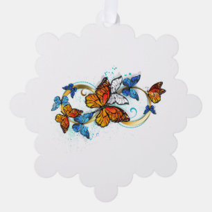 Infinity of Monarch Butterflies Tree Decoration Card