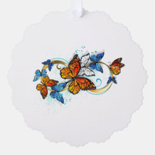 Infinity of Monarch Butterflies Tree Decoration Card