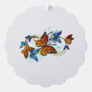Infinity of Monarch Butterflies Tree Decoration Card