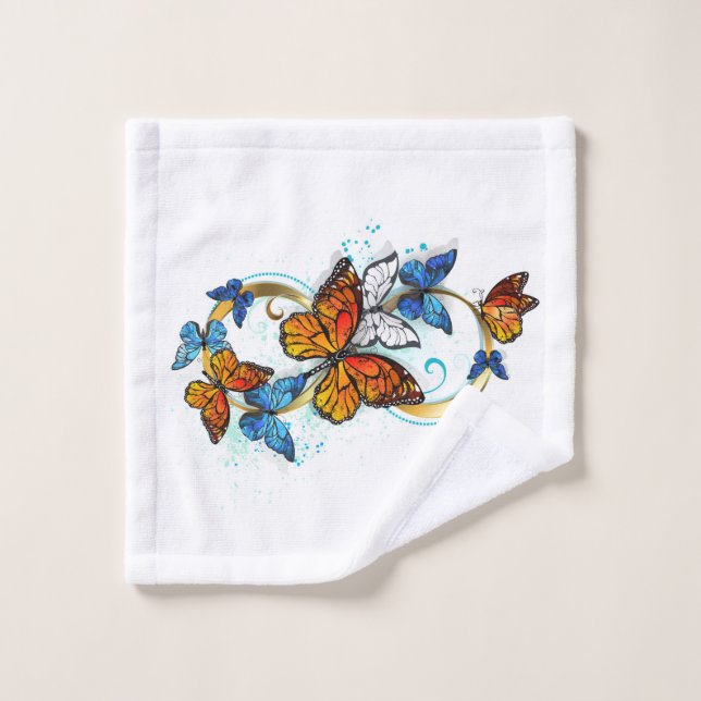 Infinity of Monarch Butterflies Wash Cloth (Wash Cloth)