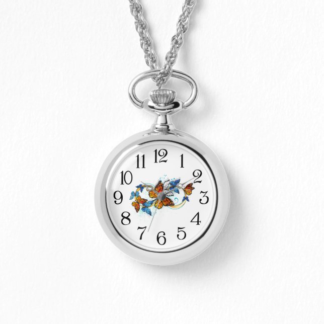 Infinity of Monarch Butterflies Watch (Front)