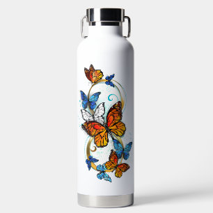 Infinity of Monarch Butterflies Water Bottle
