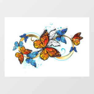 Infinity of Monarch Butterflies Window Cling