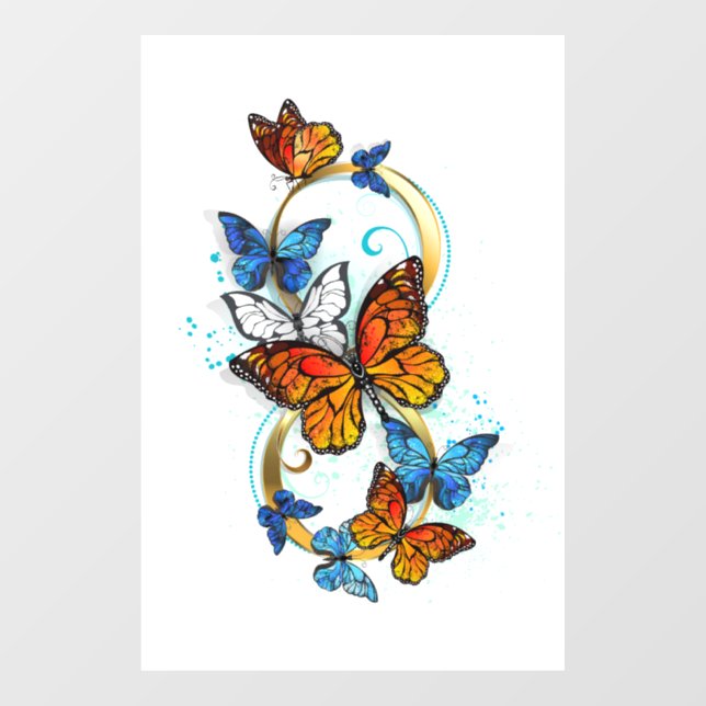 Infinity of Monarch Butterflies Window Cling (Sheet)
