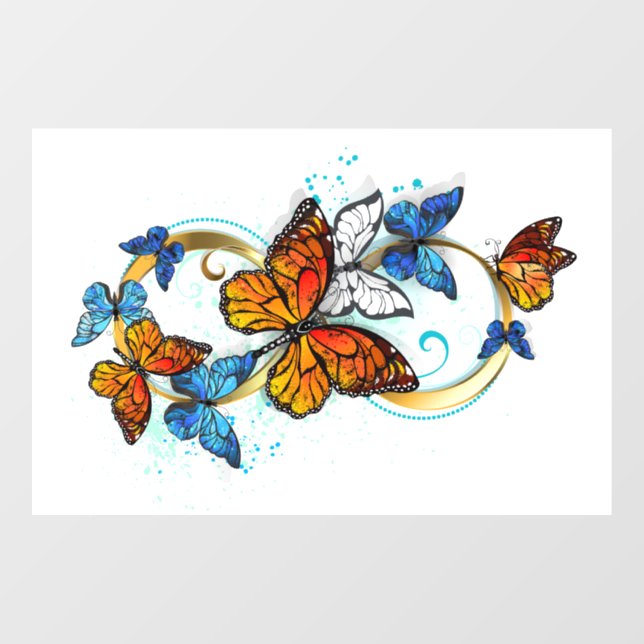 Infinity of Monarch Butterflies Window Cling (Sheet)
