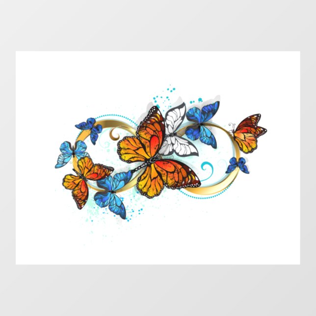 Infinity of Monarch Butterflies Window Cling (Sheet)