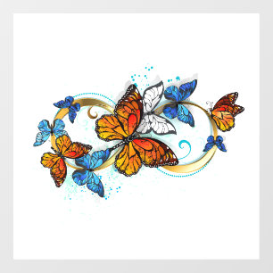 Infinity of Monarch Butterflies Window Cling
