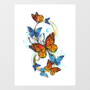 Infinity of Monarch Butterflies Window Cling