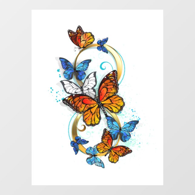 Infinity of Monarch Butterflies Window Cling (Sheet)