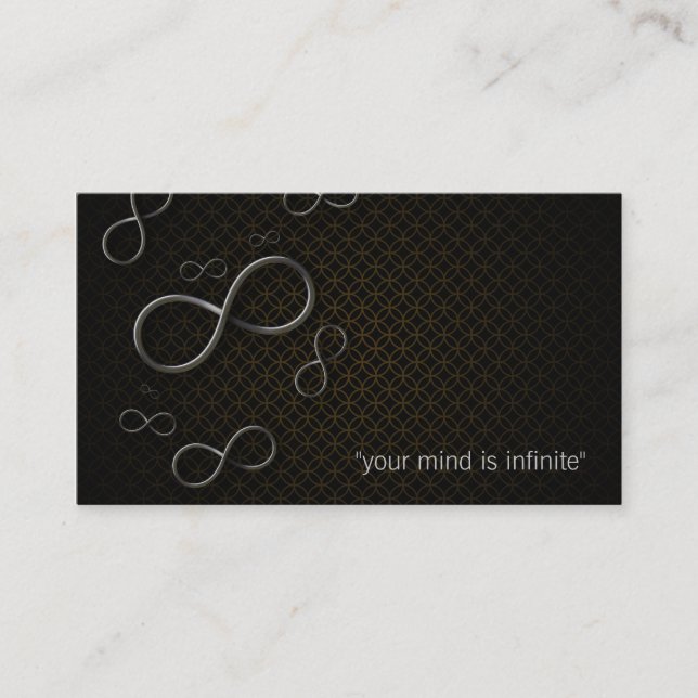 Infinity Personal Trainer | Grey Business Card (Front)