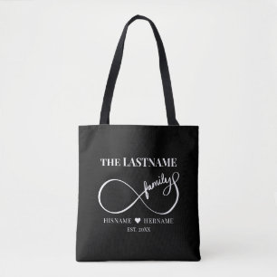 Infinity Personalised Family Name and Est. Date Tote Bag