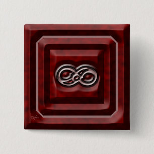 Infinity Red Square Buttons