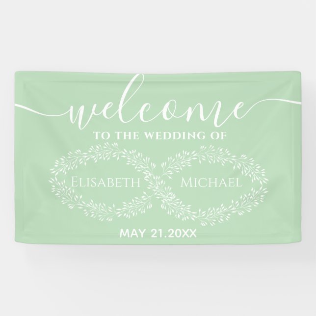Infinity sage botanical simple romantic elegant banner (Horizontal)