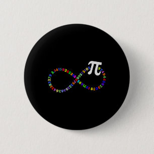 Infinity Sign 3.14 Math Teacher Pi National Day Sh 6 Cm Round Badge