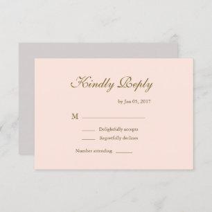 Infinity sign coral pink minimalist wedding RSVP Invitation