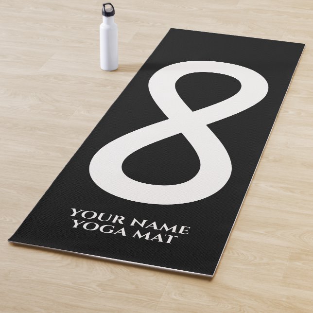 Infinity sign spiritual icon symbol custom name yoga mat (In Situ)