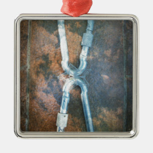Infinity silver star metal tree decoration