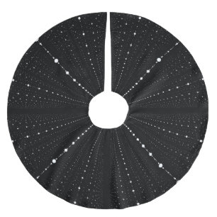 Infinity Space Dots -Black- Brushed Polyester Tree Skirt