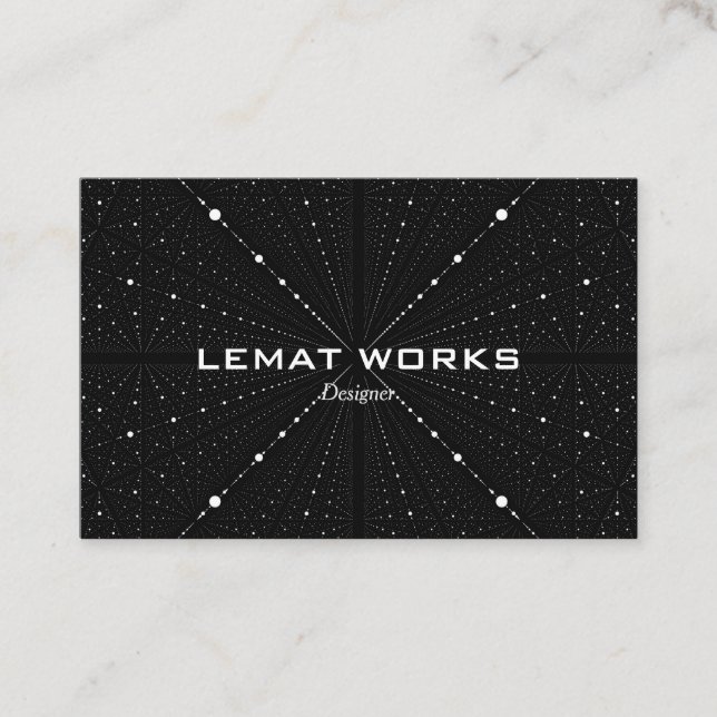 Infinity Space Dots -Black- Business Card (Front)