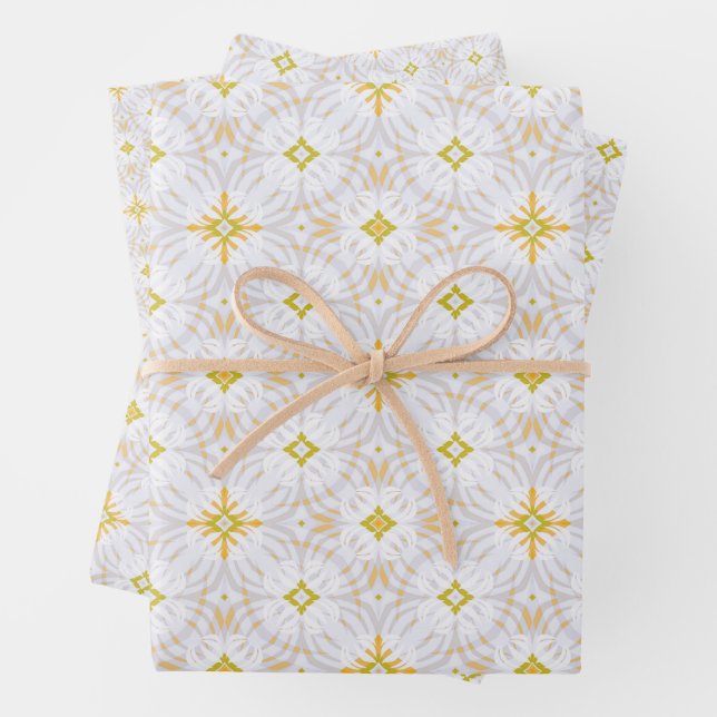 Infinity Star White Cloud Set of Wrapping Paper (In situ)