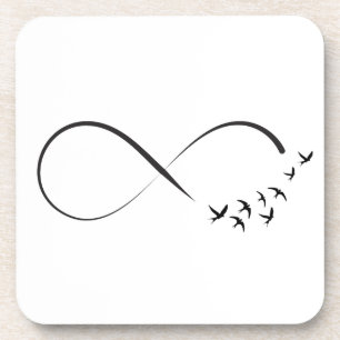 Infinity swallow symbol coaster