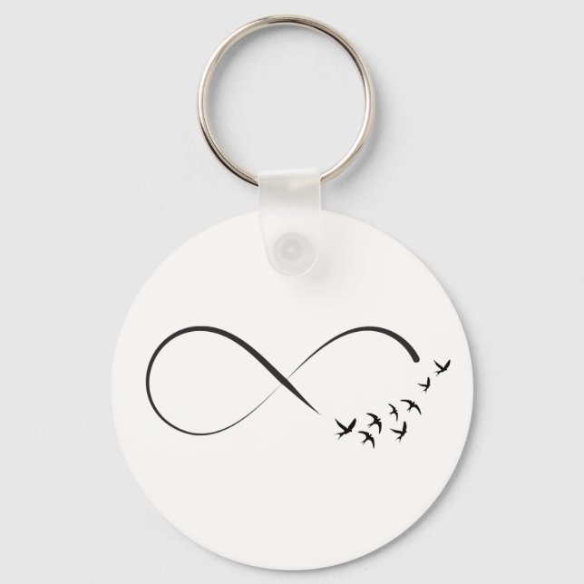 Infinity  swallow symbol key ring (Front)