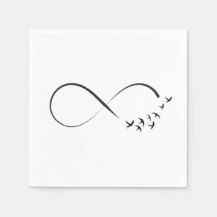 Infinity swallow symbol napkin