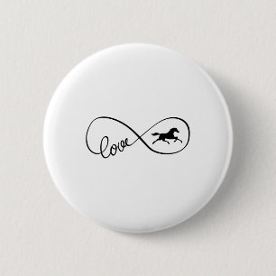 Infinity Symbol Art Love Horseback Riding Clothes 6 Cm Round Badge