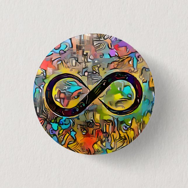 Infinity Symbol  | Autism Awareness Neurodiversity 3 Cm Round Badge (Front)