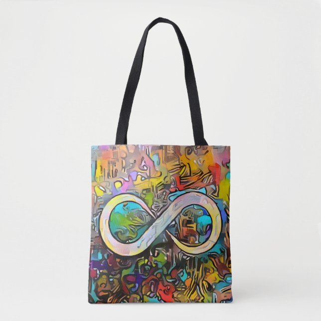 Infinity Symbol  | Autism Awareness Neurodiversity Tote Bag (Front)