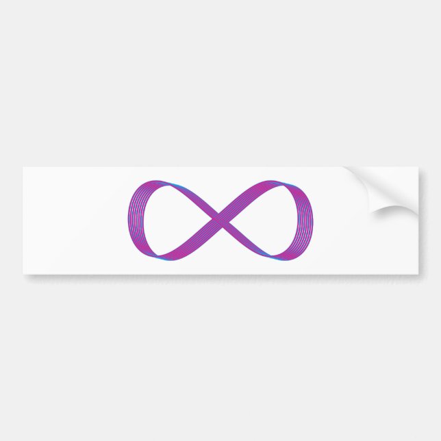 infinity symbol bumper sticker (Front)