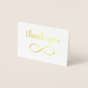 Infinity Symbol Calligraphy Thank You Foil Card