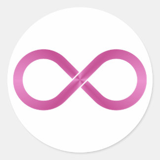 infinity symbol classic round sticker