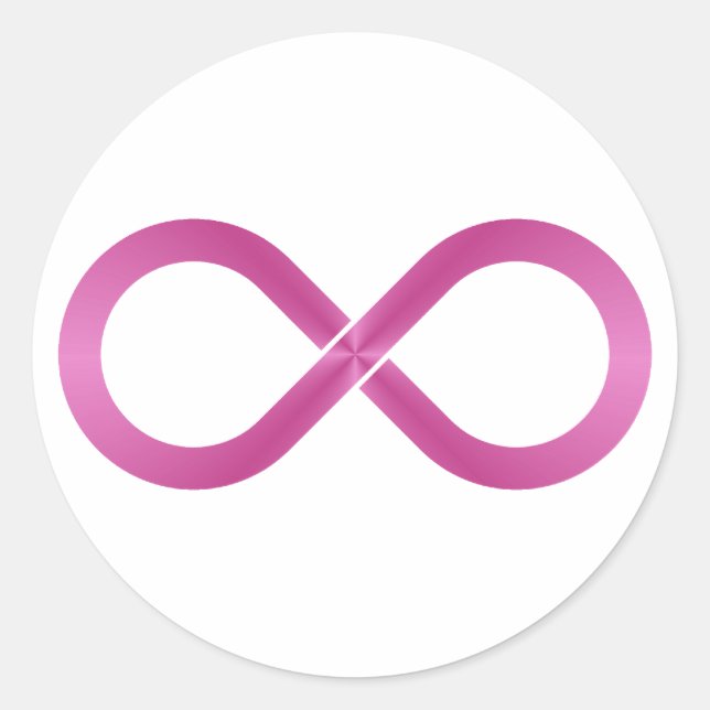infinity symbol classic round sticker (Front)
