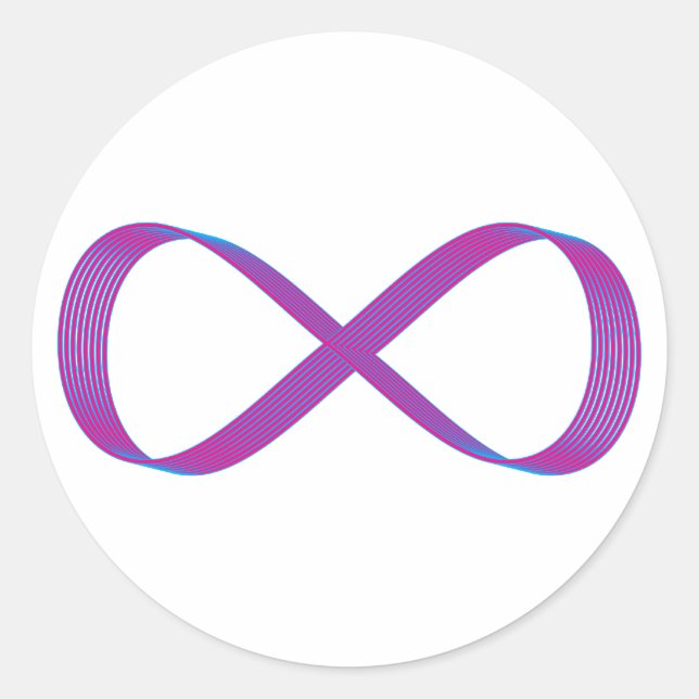 infinity symbol classic round sticker (Front)