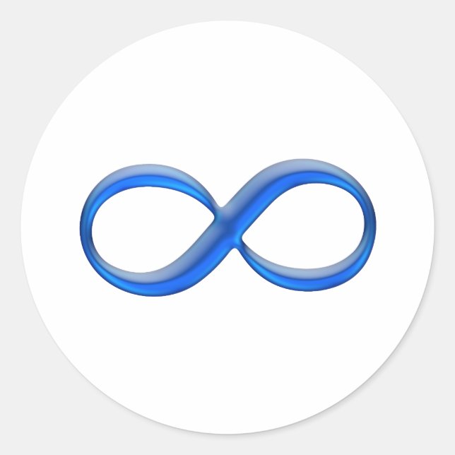 Infinity Symbol Classic Round Sticker (Front)