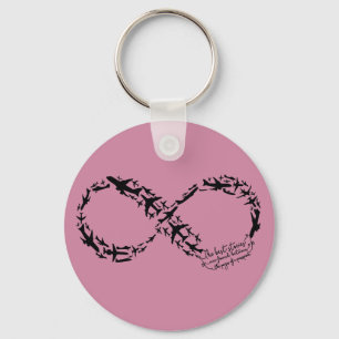 Infinity Symbol Keychain, World Traveller Gift Key Ring