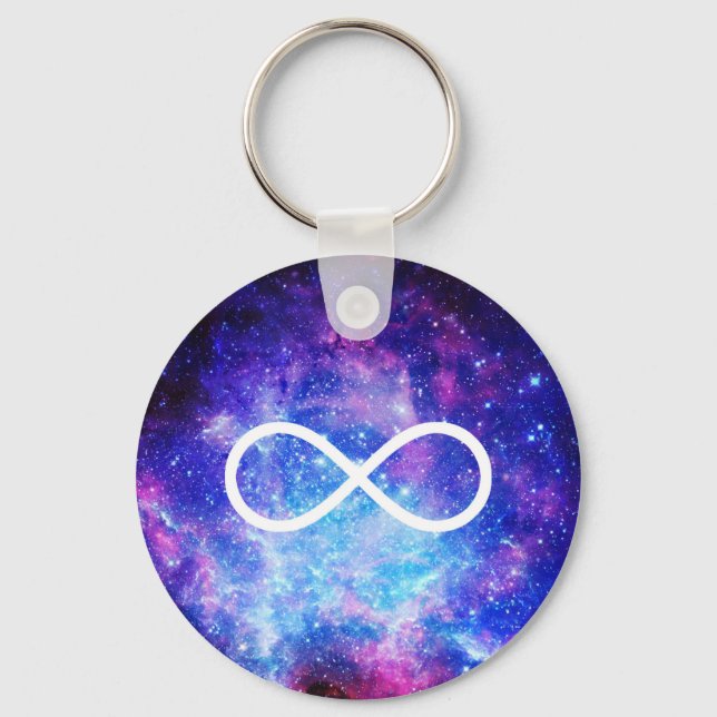 Infinity symbol nebula key ring (Front)