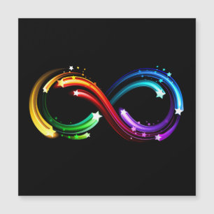 Infinity symbol of rainbow comets