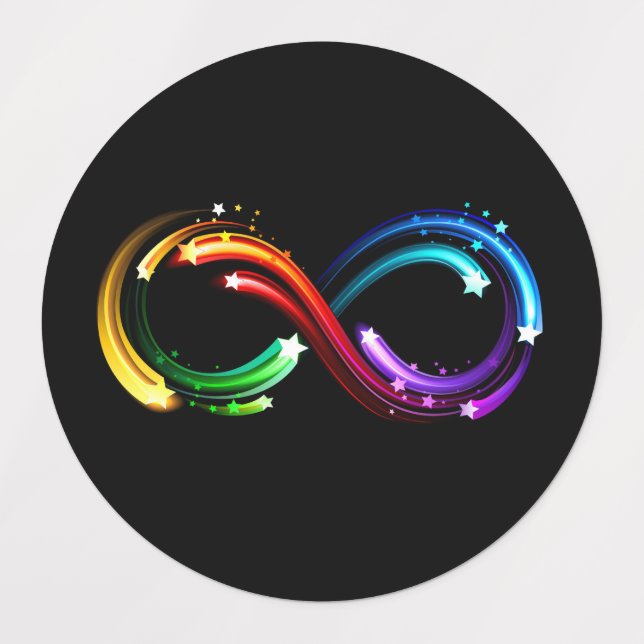 Infinity symbol of rainbow comets (Design 3)