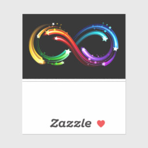 Infinity symbol of rainbow comets